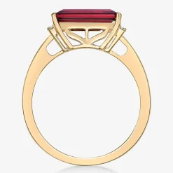 Womens Genuine Semi Precious Stone18K Gold Over Silver Cocktail Ring