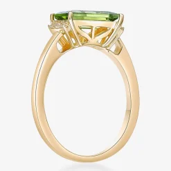 Womens Genuine Semi Precious Stone18K Gold Over Silver Cocktail Ring