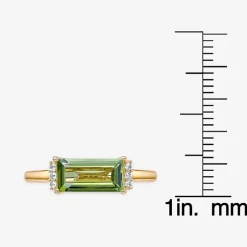 Womens Genuine Semi Precious Stone18K Gold Over Silver Cocktail Ring