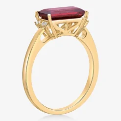 Womens Genuine Semi Precious Stone18K Gold Over Silver Cocktail Ring