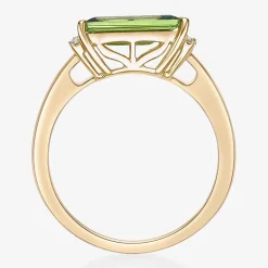 Womens Genuine Semi Precious Stone18K Gold Over Silver Cocktail Ring