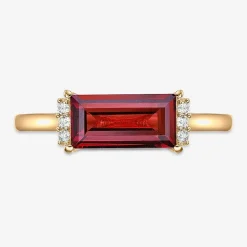 Womens Genuine Semi Precious Stone18K Gold Over Silver Cocktail Ring