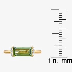 Womens Genuine Semi Precious Stone18K Gold Over Silver Cocktail Ring