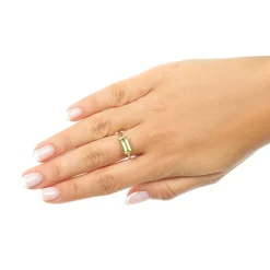 Womens Genuine Semi Precious Stone18K Gold Over Silver Cocktail Ring