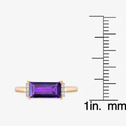 Womens Genuine Semi Precious Stone18K Gold Over Silver Cocktail Ring