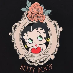 Womens Juniors Crew Neck Short Sleeve Loose Fit Betty Boop Graphic T-Shirt