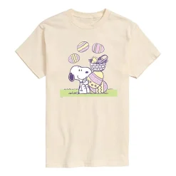 Womens Juniors Crew Neck Short Sleeve Regular Fit Peanuts Snoopy Graphic T-Shirt