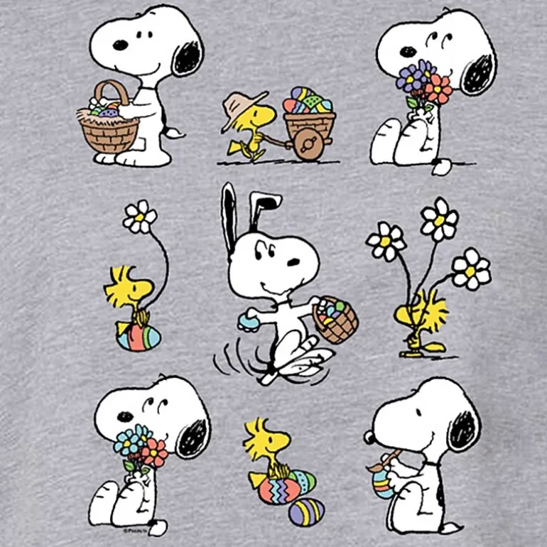 Womens Juniors Crew Neck Short Sleeve Boxy Fit Peanuts Snoopy Graphic T-Shirt