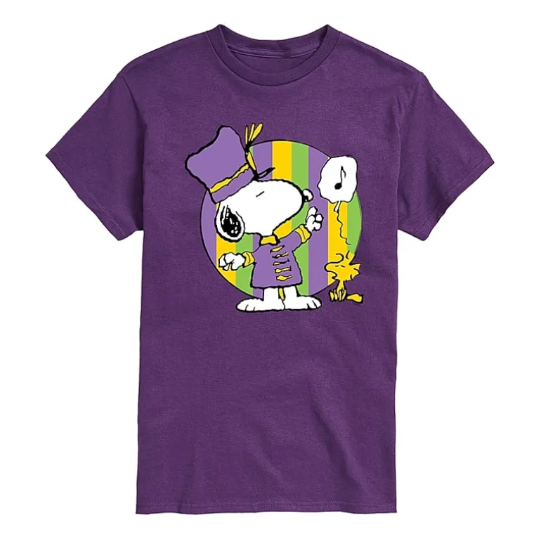 Womens Juniors Crew Neck Short Sleeve Regular Fit Peanuts Snoopy Graphic T-Shirt