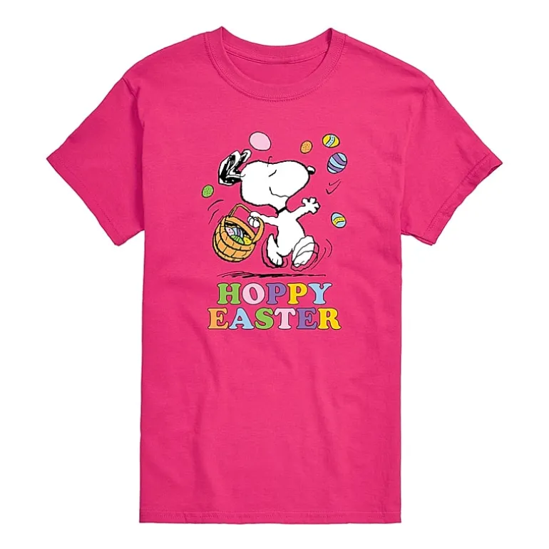 Womens Juniors Crew Neck Short Sleeve Regular Fit Peanuts Snoopy Graphic T-Shirt