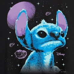 Womens Juniors Crew Neck Short Sleeve Regular Fit Lilo & Stitch Graphic T-Shirt