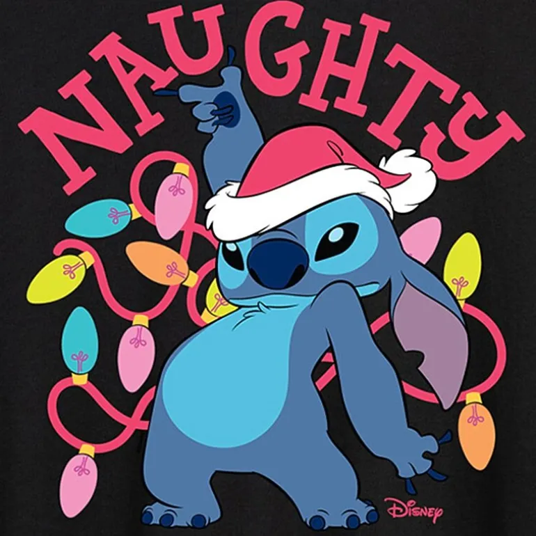 Womens Juniors Crew Neck Short Sleeve Regular Fit Lilo & Stitch Graphic T-Shirt