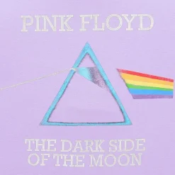 Womens Juniors Crew Neck Short Sleeve Oversized Pink Floyd Graphic T-Shirt