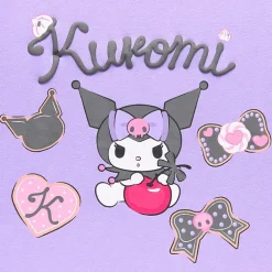 Womens Juniors Crew Neck Short Sleeve Fitted Kuromi Graphic T-Shirt