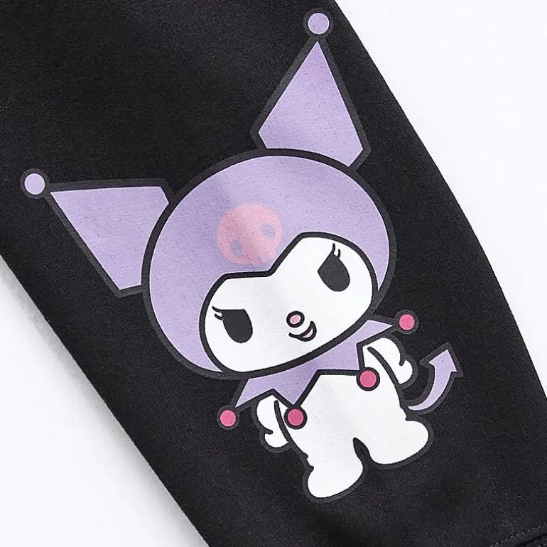 Womens Juniors Long Sleeve Kuromi Fleece Zipper Hoodie