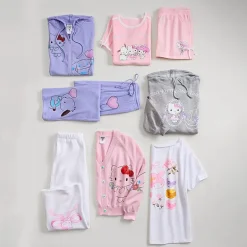 Womens Juniors Straight Mid Rise Hello Kitty Pull-On Pant