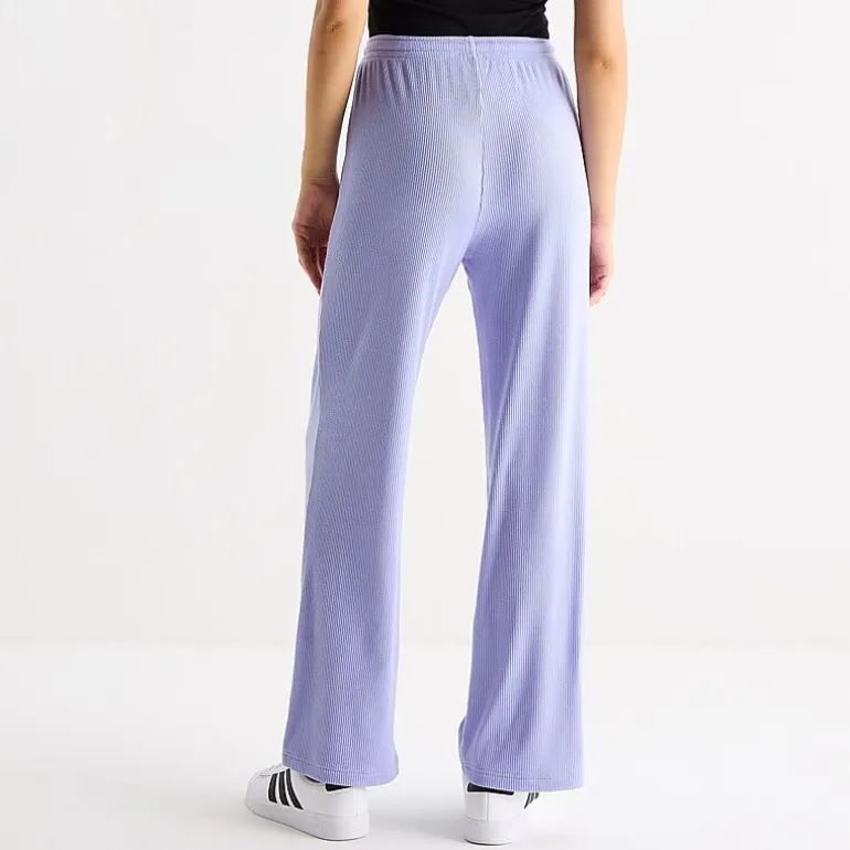 Womens Juniors Straight Mid Rise Hello Kitty Pull-On Pant