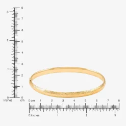 Womens 10K Gold Bangle Bracelet