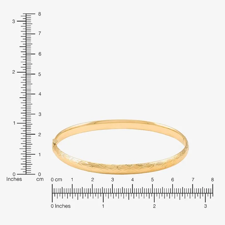Womens 10K Gold Bangle Bracelet