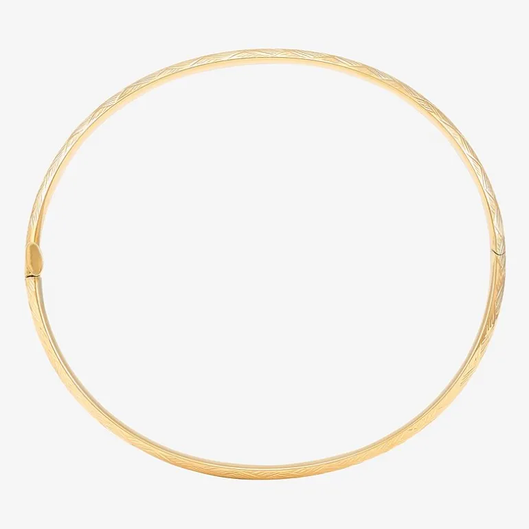 Womens 10K Gold Bangle Bracelet