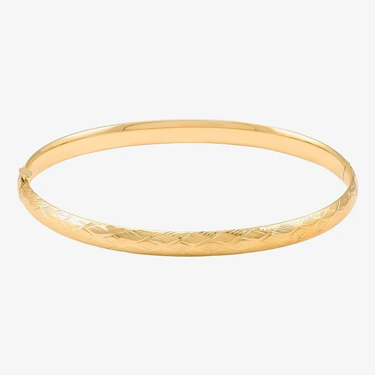 Womens 10K Gold Bangle Bracelet
