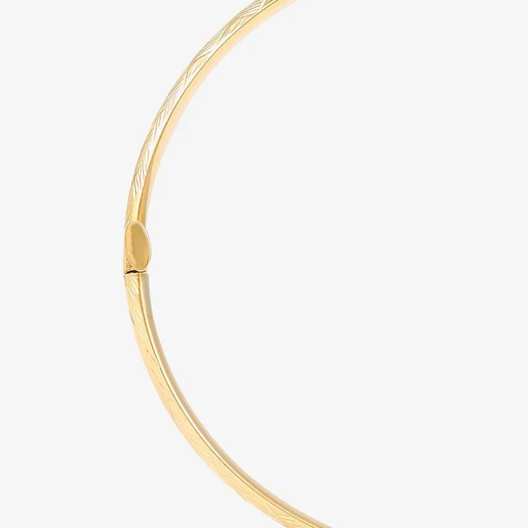 Womens 10K Gold Bangle Bracelet