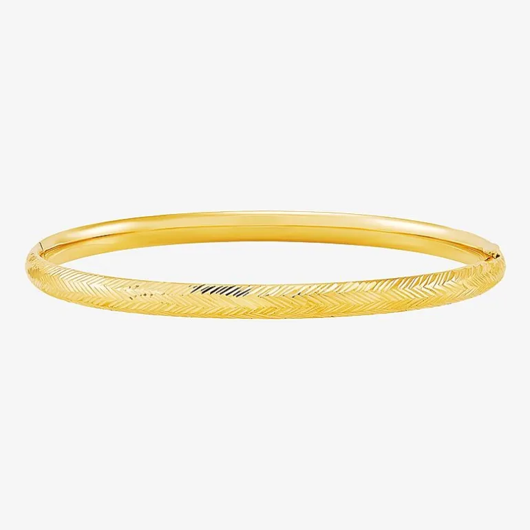 Womens 14K Gold Bangle Bracelet