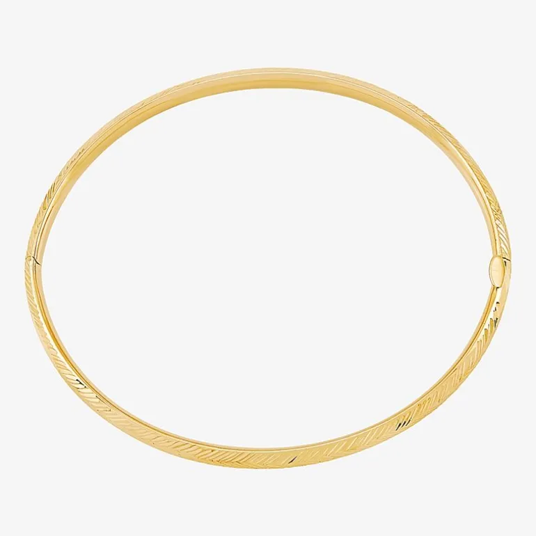 Womens 14K Gold Bangle Bracelet