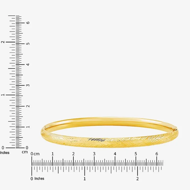 Womens 14K Gold Bangle Bracelet