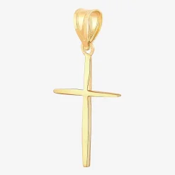 Womens 14K Gold Cross Pendant