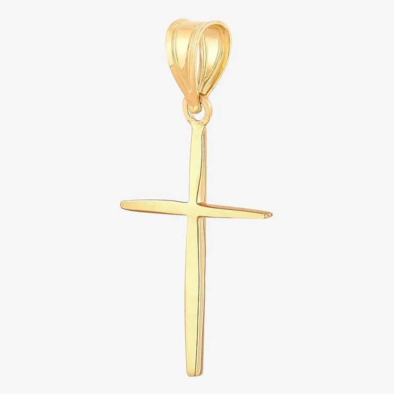 Womens 14K Gold Cross Pendant