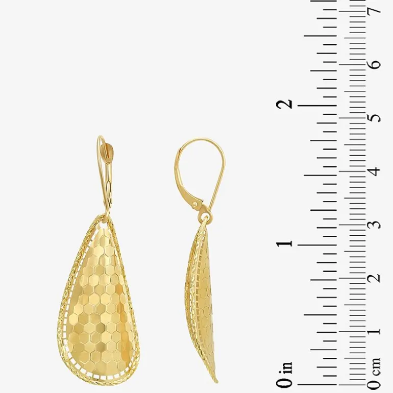 Womens 14K Gold Drop Earrings