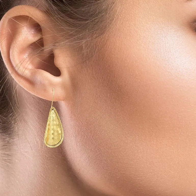 Womens 14K Gold Drop Earrings