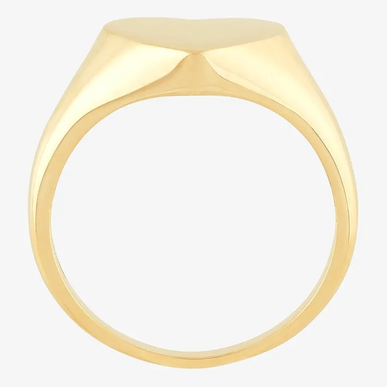 Womens 14K Gold Heart Signet Ring