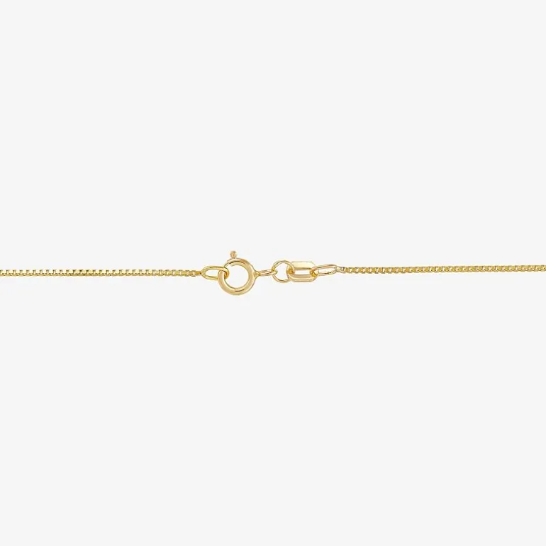 Womens 14K Gold 20 Inch Box Chain Necklace