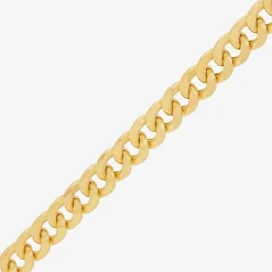 Womens 14K Gold 20 Inch Cuban Chain Necklace