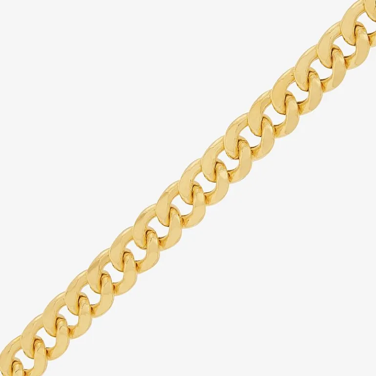Womens 14K Gold 20 Inch Cuban Chain Necklace