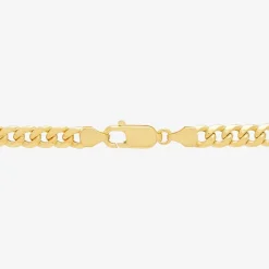 Womens 14K Gold 20 Inch Cuban Chain Necklace