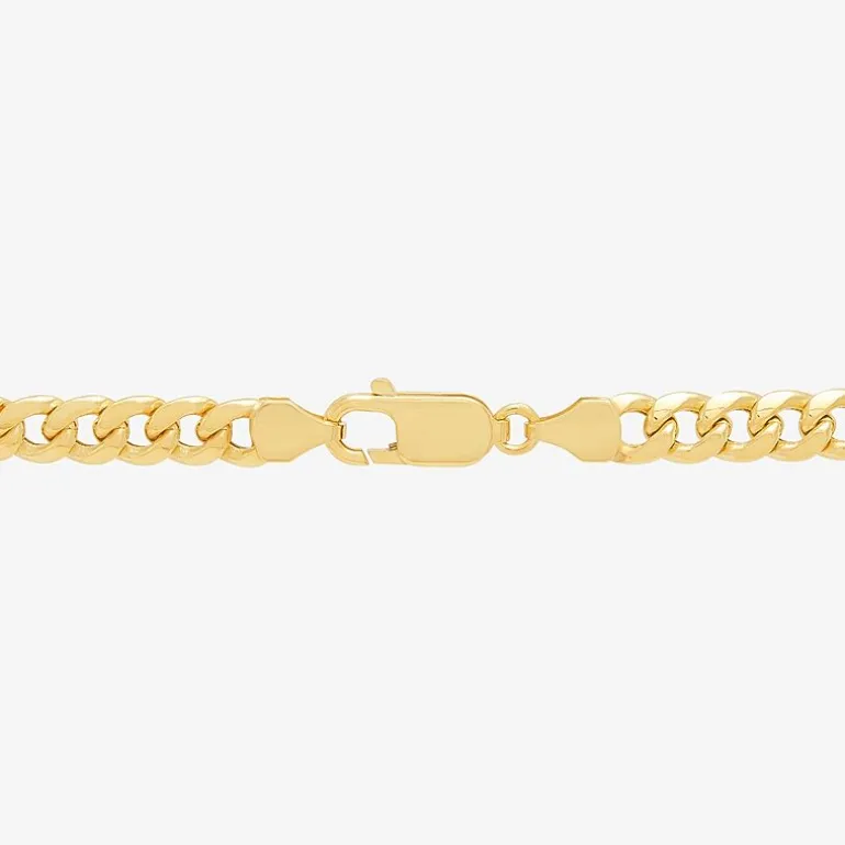 Womens 14K Gold 20 Inch Cuban Chain Necklace