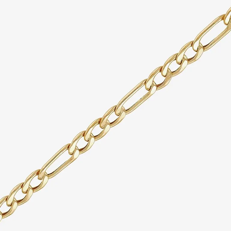 Womens 14K Gold 24 Inch Figaro Chain Necklace