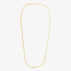 Womens 14K Gold 16 Inch Herringbone Chain Necklace