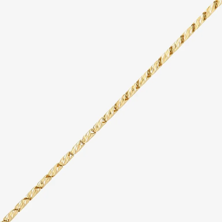 Womens 14K Gold 18 Inch Link Chain Necklace