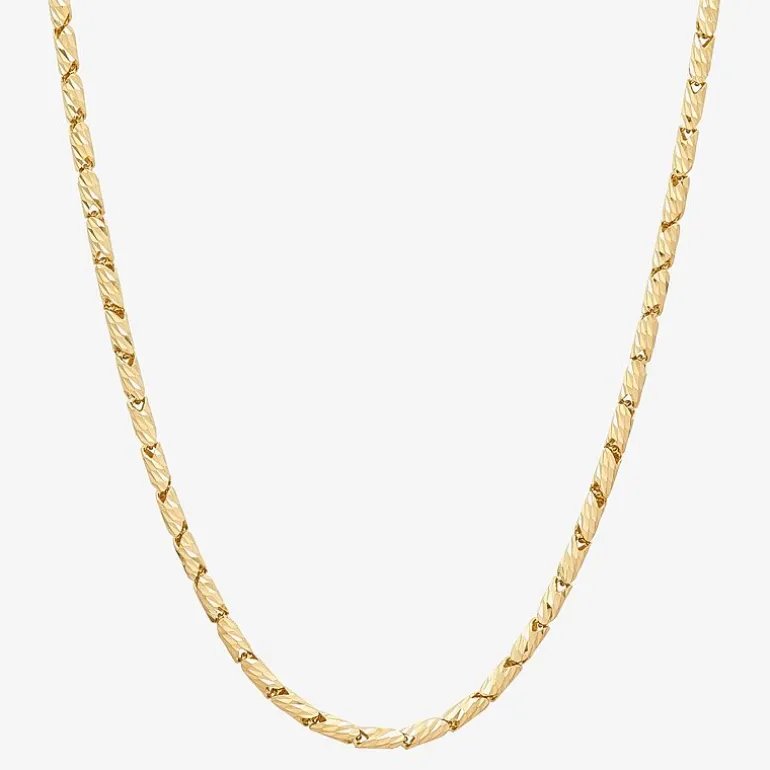 Womens 14K Gold 18 Inch Link Chain Necklace