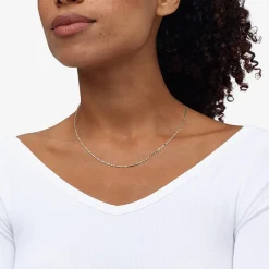 Womens 14K Gold 18 Inch Link Chain Necklace
