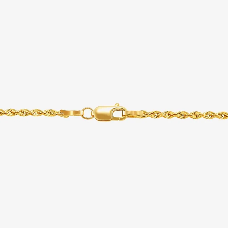 Womens 14K Gold 24 Inch Rope Chain Necklace