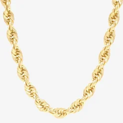 Womens 14K Gold 20 Inch Rope Chain Necklace