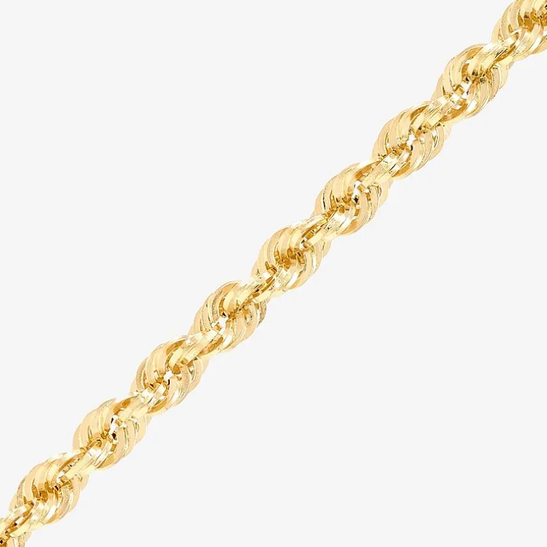 Womens 14K Gold 20 Inch Rope Chain Necklace