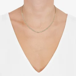 Womens 10K Gold 16 Inch Rope Chain Necklace