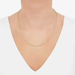 Womens 14K Gold 20 Inch Rope Chain Necklace