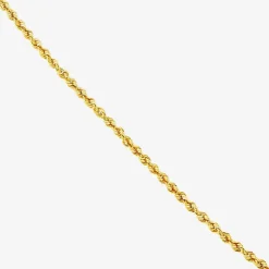 Womens 14K Gold 20 Inch Rope Chain Necklace